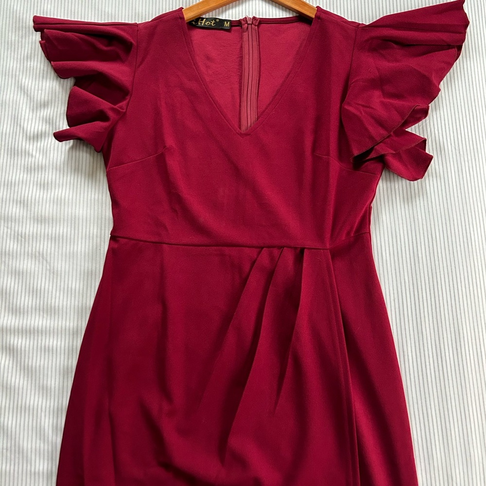 Women’s Ruffle Sleeve Dress - Picture 3 of 4